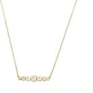 ALLSAINTS
Studded Pearl Bar Necklace, 17-1